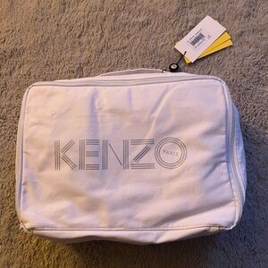 Kenzo “Welcome Baby” Hoodie Wrap Blankie One Size Pearl Grey